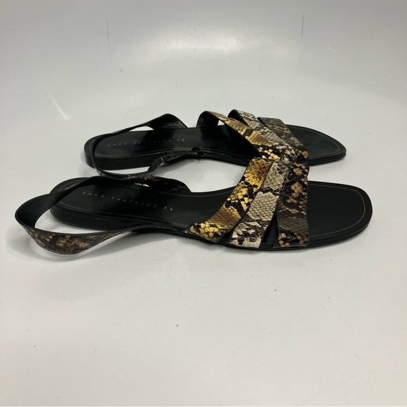 Zara snake skin Strappy Sandals size 36 - Picture 2 of 8